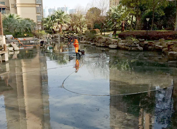 泰顺景观池淤泥清理
